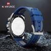 Naviforce 8018 Silicone Strap Watch Blue, NF8018 -8480-01
