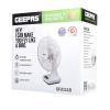 Geepas GF21118 12-Inch Rechargeable Oscillating Fan - 2 Speed Control Settings, LED Light, Usb Output -500-01