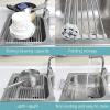 Roll up Silicon and Stainless Steel Folding Kitchen Rack For Saving Space -5434-01