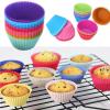 Silicon Muffins Cup Cake Mould 12Pcs-6002-01