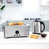 Geepas GBT6153 4 Slice Toaster Stainless Steel Bread Toaster With High Lift Function -353-01