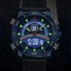 Naviforce Glazier Men Leather Watch Blue, NF9181-8514-01