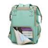 Diaper Bag Backpack and Multifunction Travel Backpack, Water Resistance and Large Capacity, Light Green-2278-01