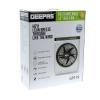 Geepas GF919 12-Inch Rechargeable Box Fan 2 Speed Settings With Led Light, Solar Input, Usb Output-487-01