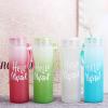 Frosted Colorful Glass Water Cup 400ml-7596-01