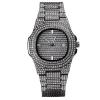 Signature Collections Luxury Style Statement Iced Out Bling Quartz Watch Black-5138-01