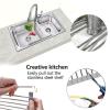 Roll up Silicon and Stainless Steel Folding Kitchen Rack For Saving Space -5432-01