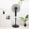 Geepas GF9489 16-Inch Stand Fan With Remote Control, 3 Speed Options, 5 Leaf Blade-494-01