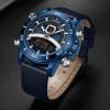 Naviforce Glazier Men Leather Watch Blue, NF9181-8516-01