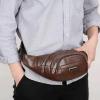 Waist Bag Elegant Style Travel Pouch Passport Holder with Adjustable For Men Coffee -1451-01