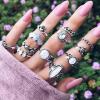 SIGNATURE COLLECTIONS Bohemian Style 12Pcs Pearl Rings-5895-01