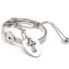 Signature Collection Heart Locker Bracelet And Necklace Set-9101-01