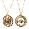 SIGNATURE COLLECTIONS Romantic Confession astronomical rotating spherical I love you in 100 languages projection necklace Gold-5052-01