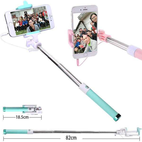 Universal Wired Selfie Stick With Button-10627