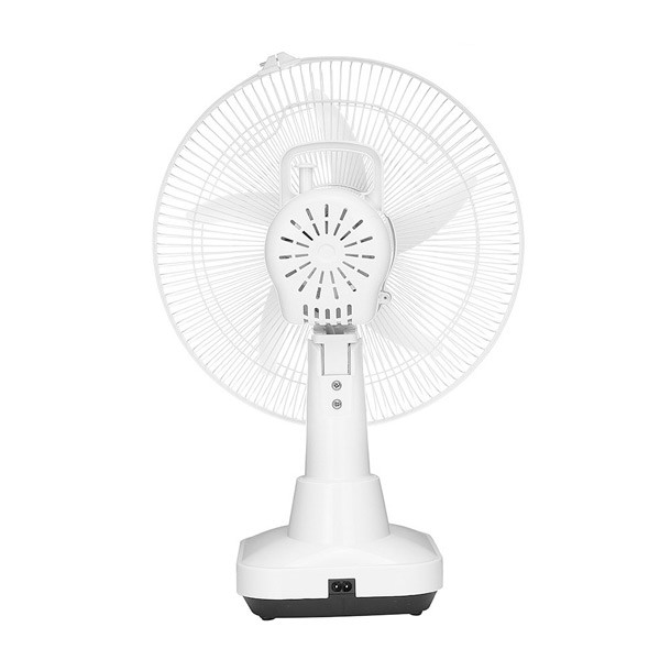 Geepas GF21118 12-Inch Rechargeable Oscillating Fan - 2 Speed Control Settings, LED Light, Usb Output -503