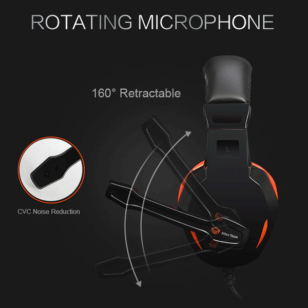 Meetion MT-HP021 Gaming Headset Backlit 3.5mm Audio 2 Pin With USB-10467