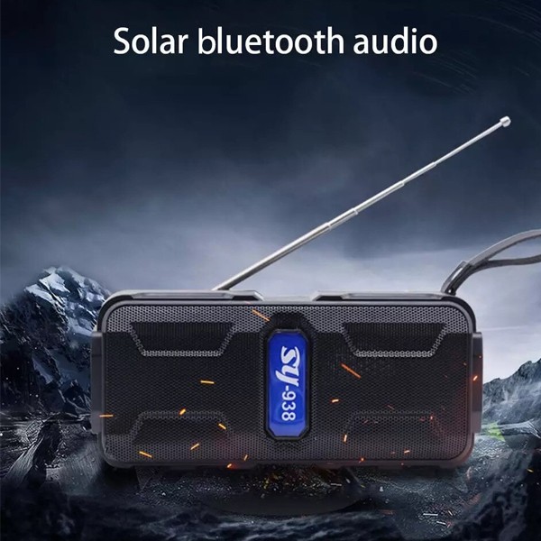 Wireless FM Waterproof Portable Solar Bluetooth Speaker-7645