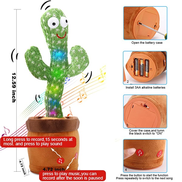 Talking And Dancing Cactus Toy-7170
