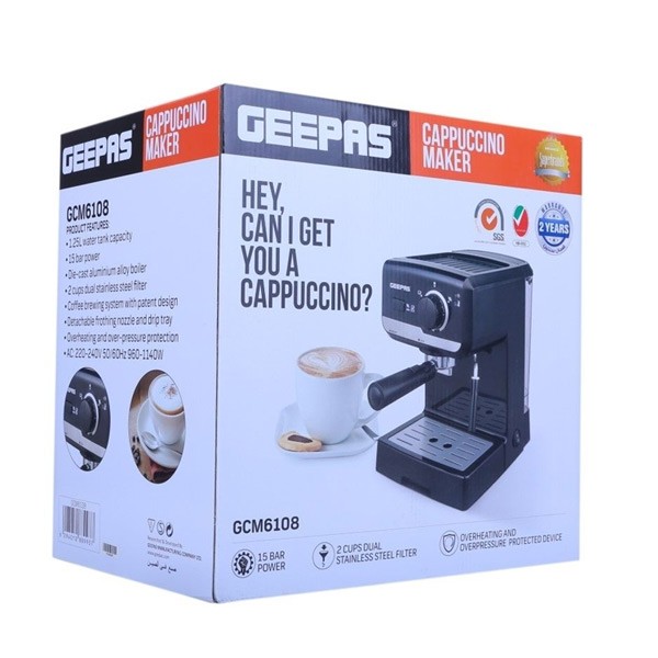 Geepas GCM6108 Cappuccino Maker 1.25L -369