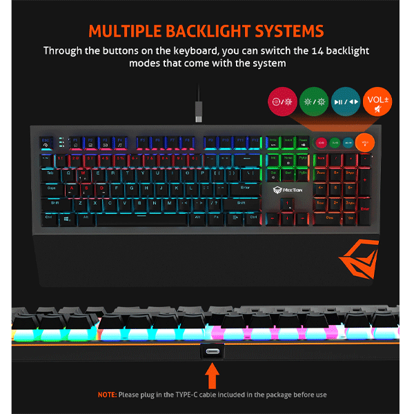Meetion MT-MK500 Mechanical Keyboard RGB-9850