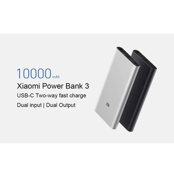 Xiaomi Mi 18W 10000mAh Fast Charge Power Bank 3, Black-3773