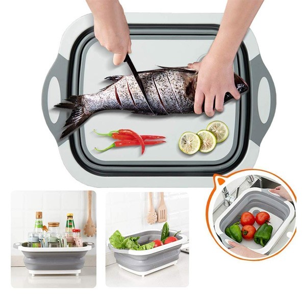 Home care 3 in 1 Collapsable Cutting Board, Dish Wash And Drain Sink Storage SK0129-80