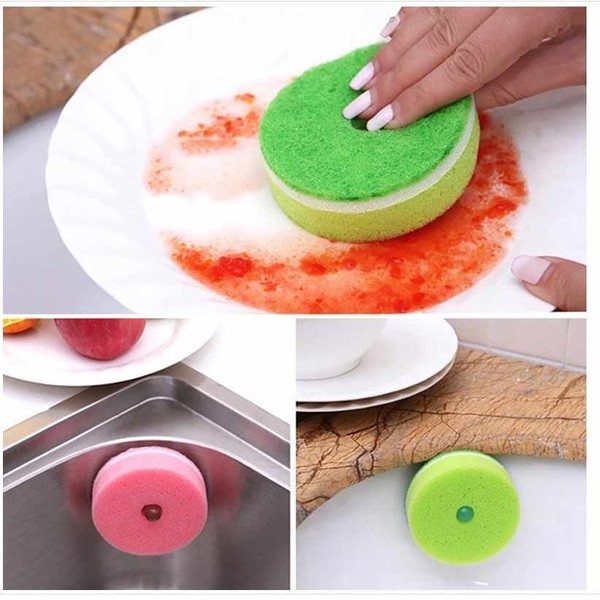 Cleaning Sponge With Suction Cup-7207