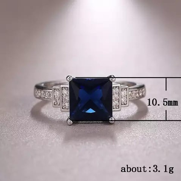 SIGNATURE COLLECTIONS Blue Zircon Luxury Ring SGR014-5118
