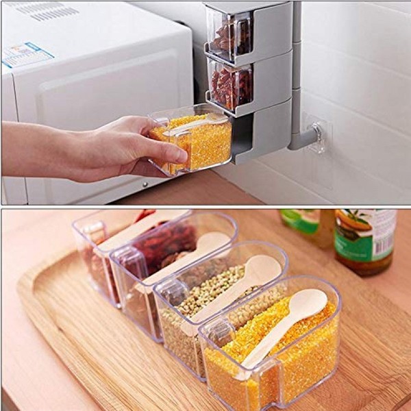 4 Layer Multi functional kitchen storage container rack 1 pcs-4961