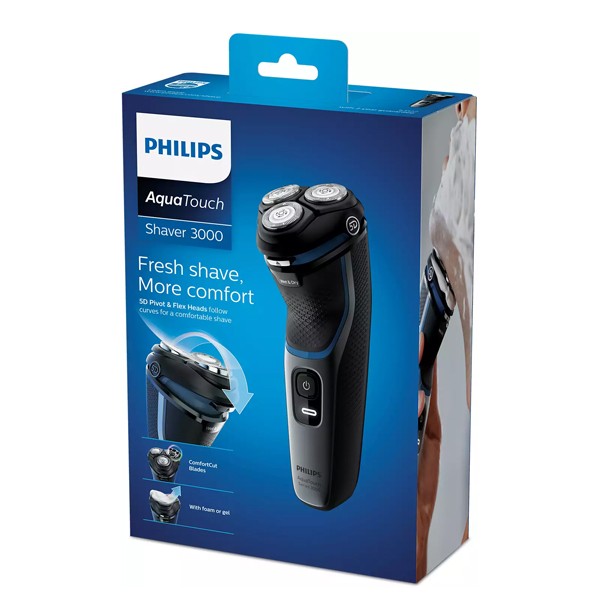 Philips Cordless Electric Shaver 5D Pivot & Flex Heads 27 Comfort Cut Blades S3122/50-6090