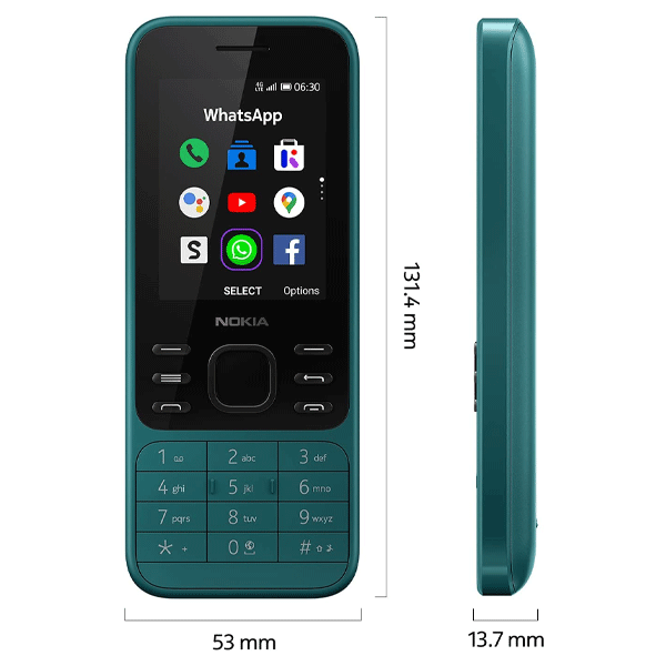 Nokia 6300 4G Ta-1287 Dual Sim Gcc Cyan Blue-11311