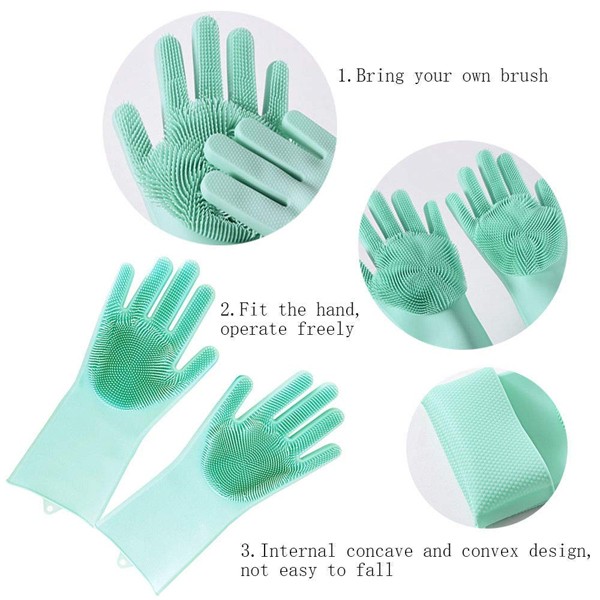 Magical Silicon All Purpose Scrubbing Gloves-5310
