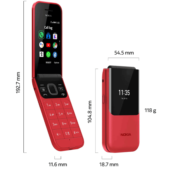 Nokia 2720 Ta-1170 Dual Sim Gcc Red-11328