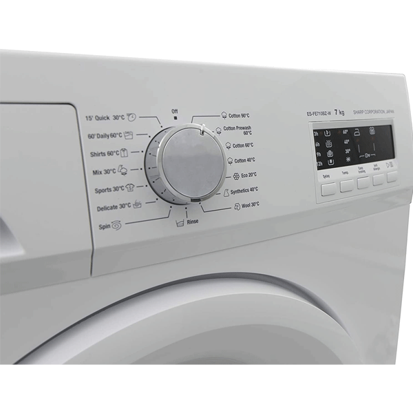 Sharp ES-FE710CZ-W Front Loading Washing Machine, 7Kg-10495