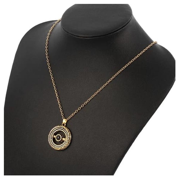 SIGNATURE COLLECTIONS Romantic Confession astronomical rotating spherical I love you in 100 languages projection necklace Gold-5055
