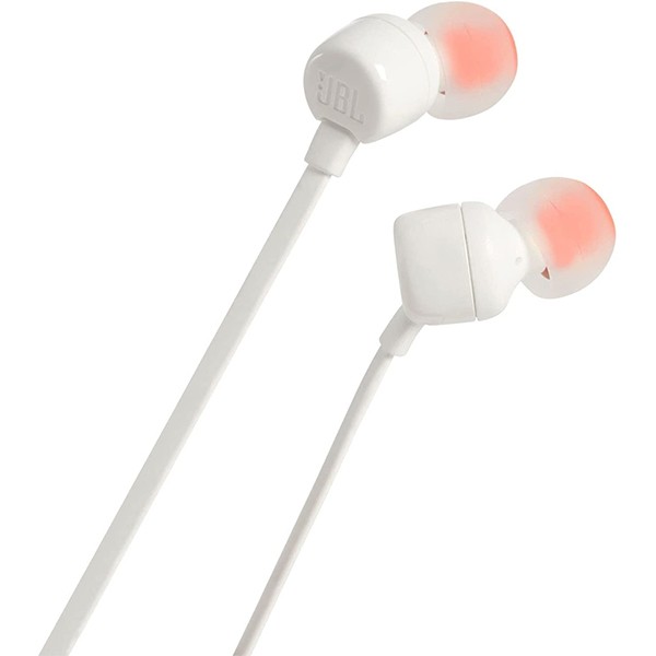 JBL Tune 110 in Ear Headphones with Mic White-10191