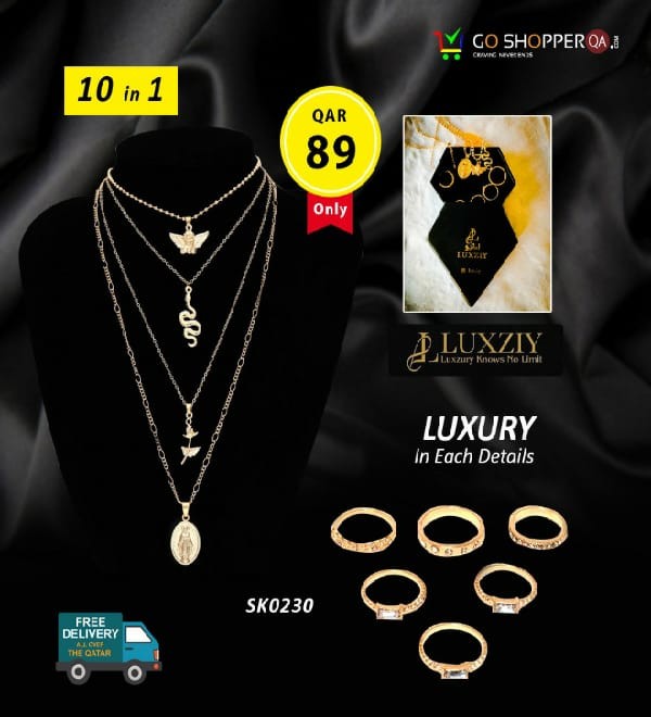 LUXZIY SK0230 10 in 1 Jewellery With Gift Box -4647