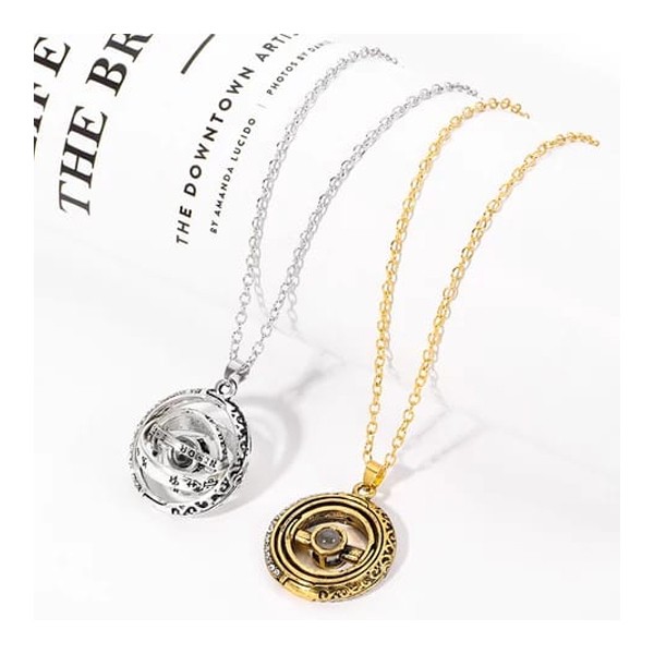 SIGNATURE COLLECTIONS Romantic Confession astronomical rotating spherical I love you in 100 languages projection necklace Gold-5050
