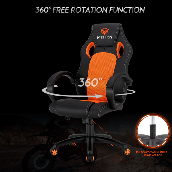 Meetion MT-CHR05 Gaming Chair Black+Orange-9862