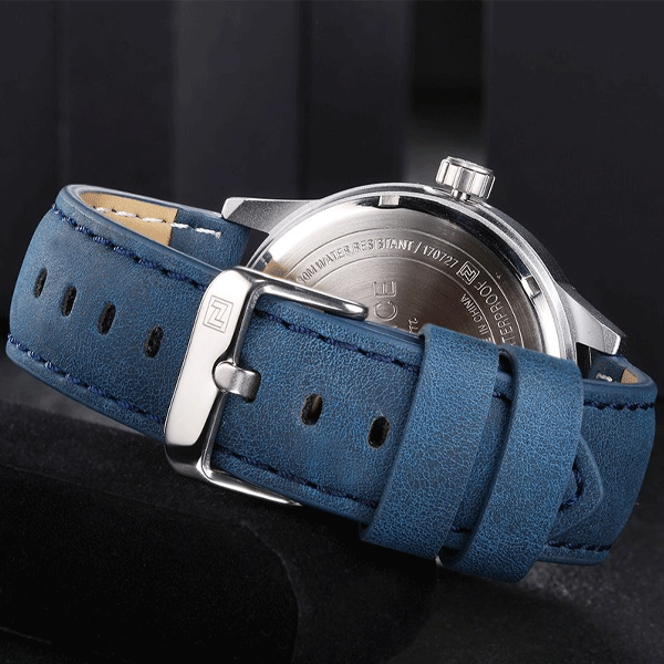 Naviforce 9126 Men Leather Strap Sports Watches Blue NF9126 -8461