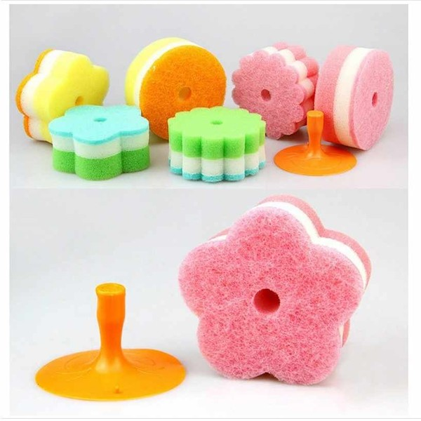 Cleaning Sponge With Suction Cup-8281
