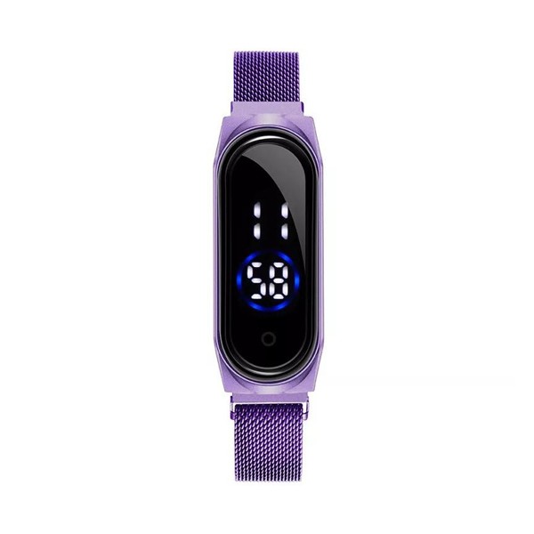 6 Pcs Colourful Magnetic Strap LED Ladies Wrist Watch-6108