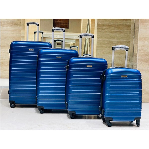 Travel Mate 4 pcs Blue Hard Trolley Set-5330