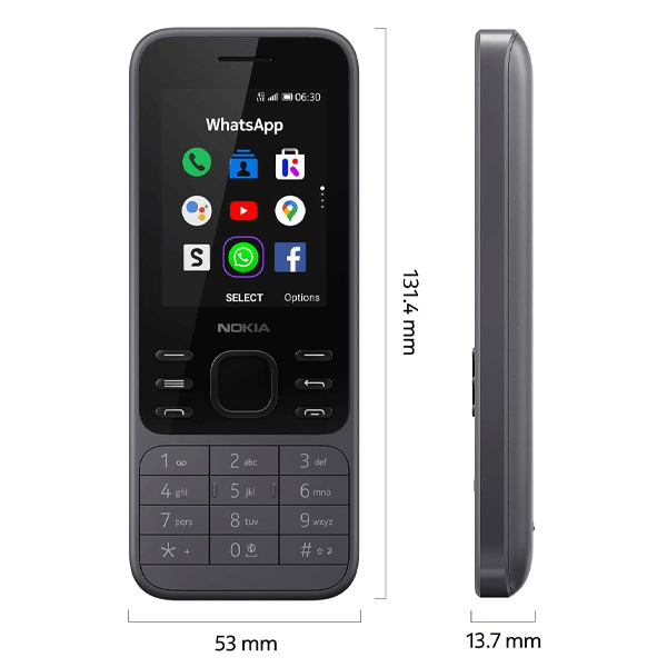 Nokia 6300 4G Ta-1287 Dual Sim Gcc Charcoal-11288