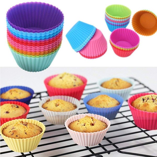 Silicon Muffins Cup Cake Mould 12Pcs-6002