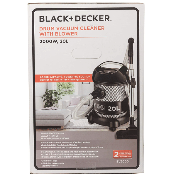 Black+Decker 20l Drum Vacuum Cleaner BV2000-B5-9988