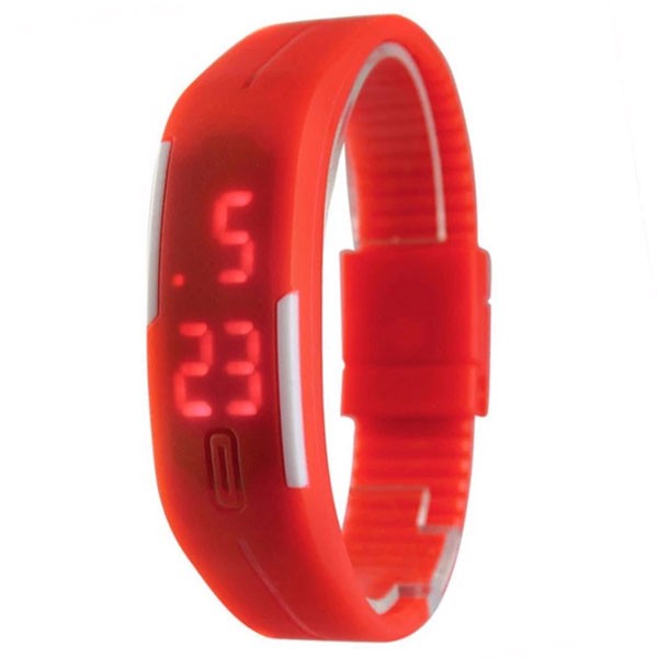 Sport Digital LED Watch Silicone Bangle Jelly Waterproof Bracelet for Unisex, Assorted Color-4467