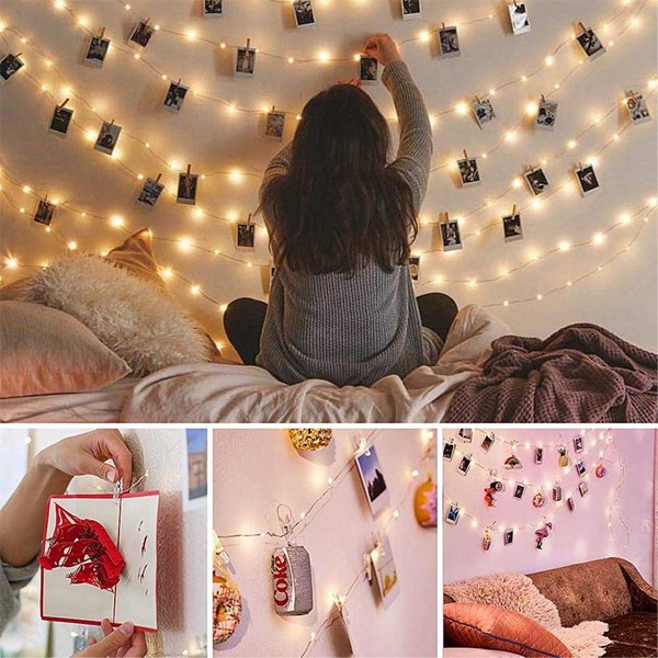 Happy Memories Photo Hanging LED Strip Lights 20 Clips 3M Warm White USB Powered -5037