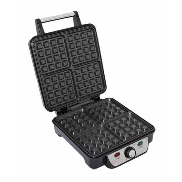 Geepas GWM5417 4 Slice Waffle Maker with Non-stick Surface 1100 Watts -645