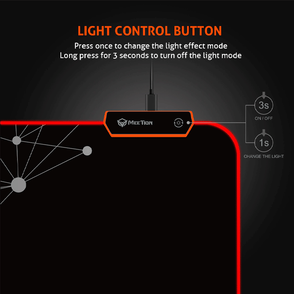 Meetion MT-PD121 Backlight Gaming Mouse Pad-9525
